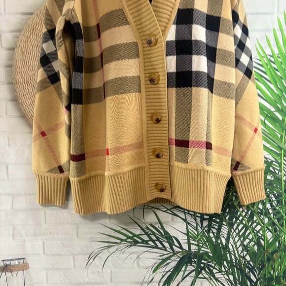 Burberry Vintage Check Wool Blend Cardigan - Picture 6 of 11